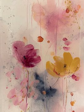 Soft floral explosion in pink and yellow