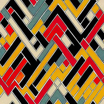Abstract Navajo Aztec pattern #V by Whale & Sons