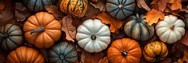 Pumpkins in autumn by Poster Art Shop