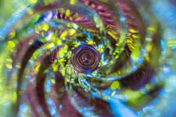 Abstract vortex with mix of bright colors by Lisette Rijkers