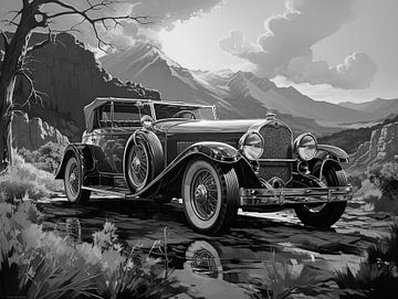 Altes Auto aus den 1920er Jahren in den Bergen von Animaflora PicsStock