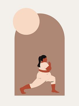 Sterke yoga vrouw V van ArtDesign by KBK