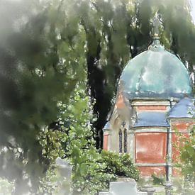 Chapel in the cemetery. by Frank Heinz