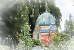 Kapelle auf dem Friedhof.