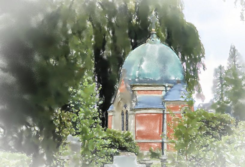 Kapelle auf dem Friedhof. von Frank Heinz