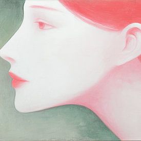 Frauenprofil | Stummes Profil von ARTEO Gemälde