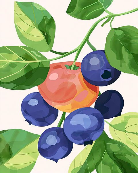 Fresh berry harvest by Vlindertuin-Art