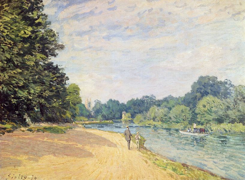 Alfred Sisley,Die Themse mit Hampton Church von finemasterpiece