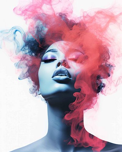 Fiery Whisper | blue pink | woman