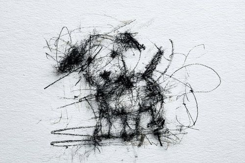 Abstracte Hond – Expressieve Zwart-Wit Kunst