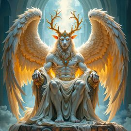 THARION - Geflügelter Löwengott auf einem himmlischen Thron von INFERAURUM