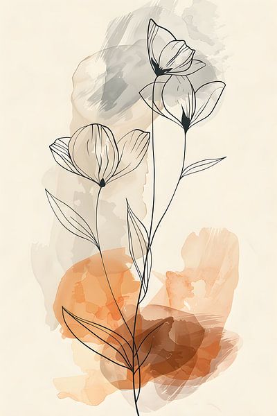 Minimalistisch bloemig 2 van Adriana