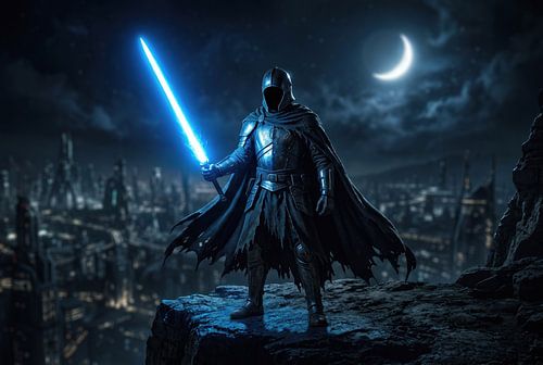 Cyberpunk-Jedi-Wache