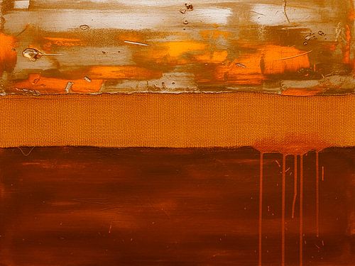 Abstract industrieel schilderij:  Mixed Media textuur met canvas