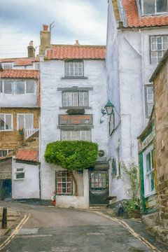 Cafe am Hafen, Robins Hood Bay, England von Lars van de Goor