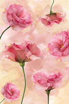 Romantic floral collage