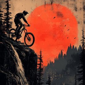 Defying Gravity: Mountain Biker's Leap of Courage by Jaudat Efendi