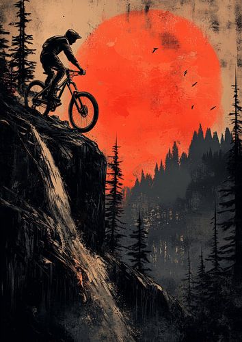 Der Schwerkraft trotzen: Der Mutsprung eines Mountainbikers