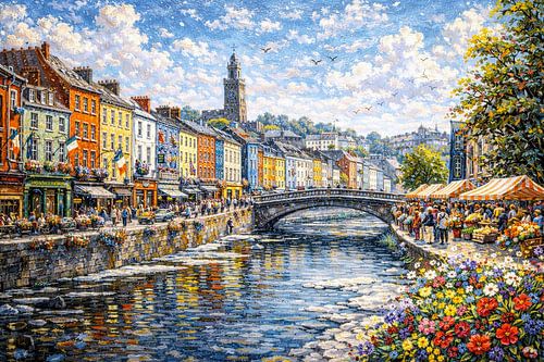Cork in Ierland schilderij.
