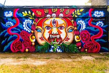 Straßenkunst De Berenkuil "Schritt in die Arena" Eindhoven