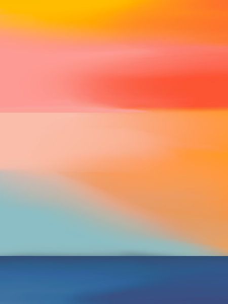 Sunset Serenade - Captivating Art Print For On Your Wall van Annelies Hoogerwerf