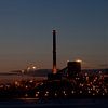 Tatasteel (Corus hoogovens) IJmuiden bij nacht van Arjan Groot