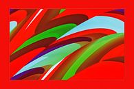 fotoGrafiek 90 (Red colored panel 2) van Hans Levendig (lev&dig fotografie) thumbnail