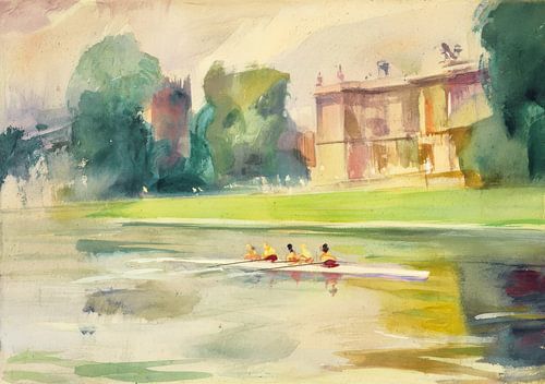 Roeiboot op rustig water