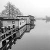 River Where in the fog by Jan van der Knaap