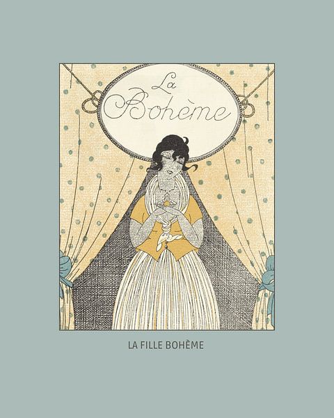 La fille Bohème - Boho, schick, Folk, Mode Druck von NOONY