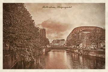 Carte postale d'époque: Steigergracht à Rotterdam sur Frans Blok