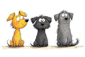 drei disney-hunde