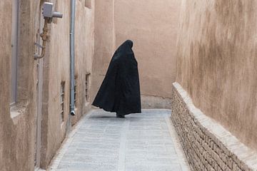 Silhouet van een vrouw in Iran