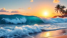 Des vagues douces et du sable doré sur Jean Pierre