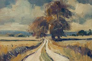 Landstraße im Herbst