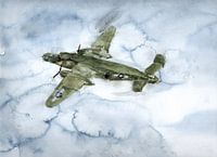 ww2 bomber im flug