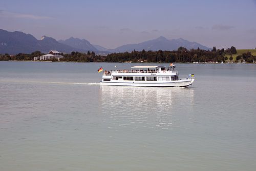 Uitzicht op de Forggensee bij Füssen in de Allgäu