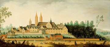 Gezicht op de abdij te Egmond-Binnen, Claes Jacobsz. van der Heck