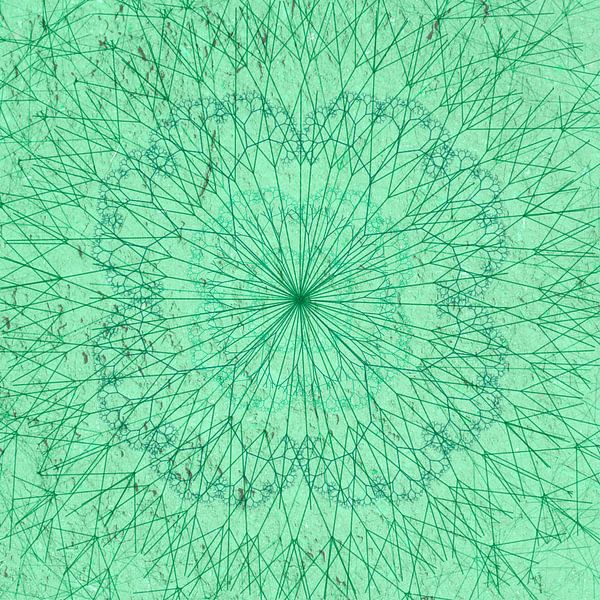 Minimal mandala, green by Rietje Bulthuis