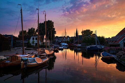 Zonsondergang in Friesland (Heeg)