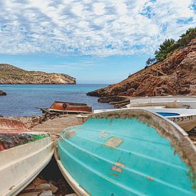Boote in Cala Carbo, Mallorca von Inge van der Hart Fotografie