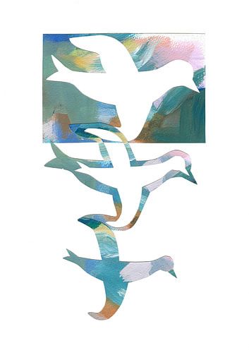 Collage ''Lass es sein'' von Sara Haver