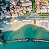 Italian beach from above (Moneglia) by Thomas Bartelds