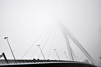 Le pont Erasmus dans le brouillard