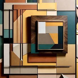3D Geometric Abstract Art with circles sur Dreamy Faces