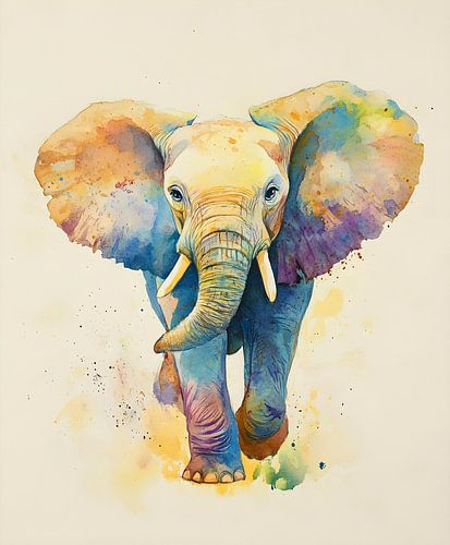 Éléphant coloré