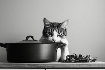 Katten koken van Poster Art Shop