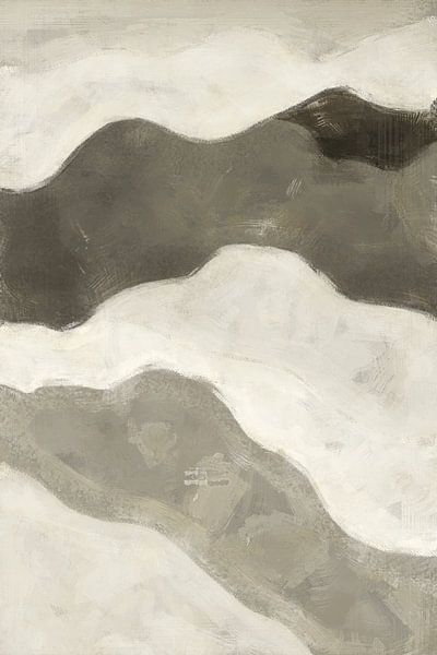 Gewellte Rhythmen | Taupe von Kanzo