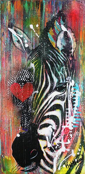 Zebra Liebe von Kathleen Artist Fine Art