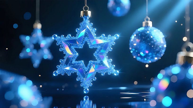 Pluie de pierres précieuses en bleu par Jean Pierre